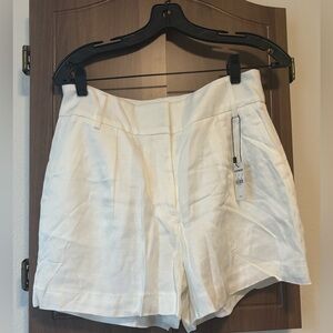 High Rise White Shorts - soft
